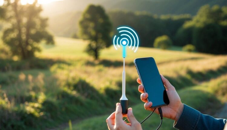 Como conectar o celular na antena?