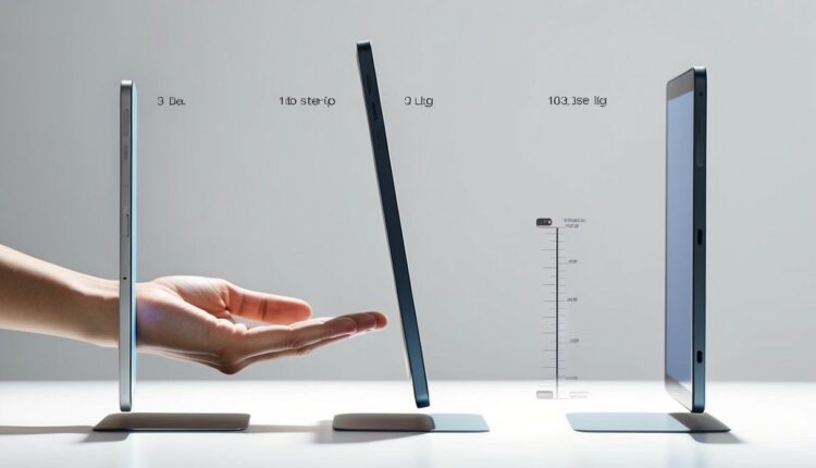 Qual o tablet mais leve?