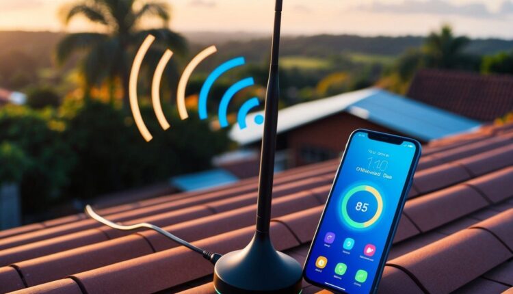 Antena de Internet via radio serve para celular