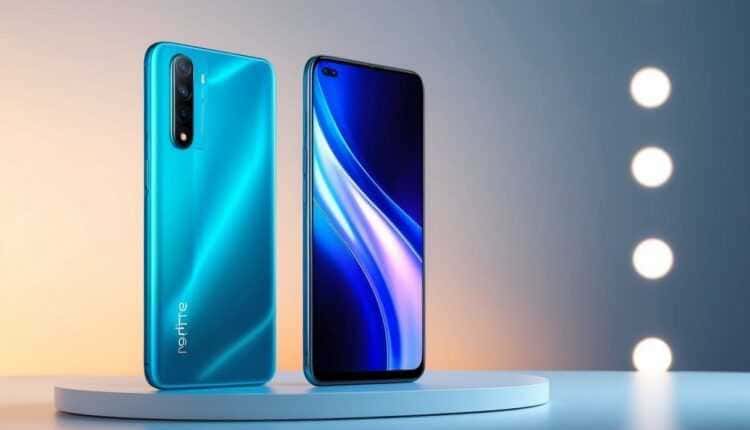 Celular Realme com design moderno e bom desempenho