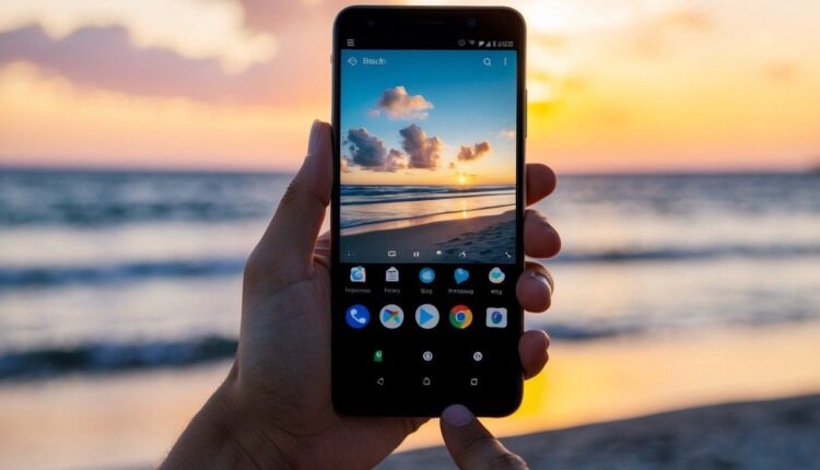 Smartphone Android com armazenamento expansível para fotos e vídeos
