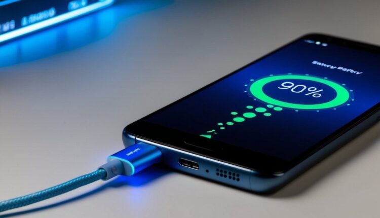 Smartphone Android com carregamento rápido e bateria de longa duração