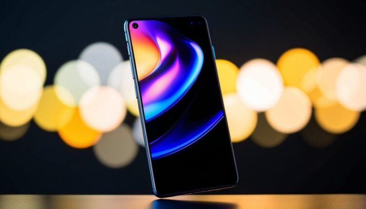 Smartphone Android com tela AMOLED