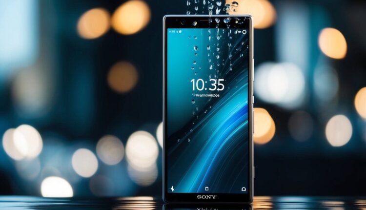 Smartphone Sony Xperia com design à prova d'água e tela 4K