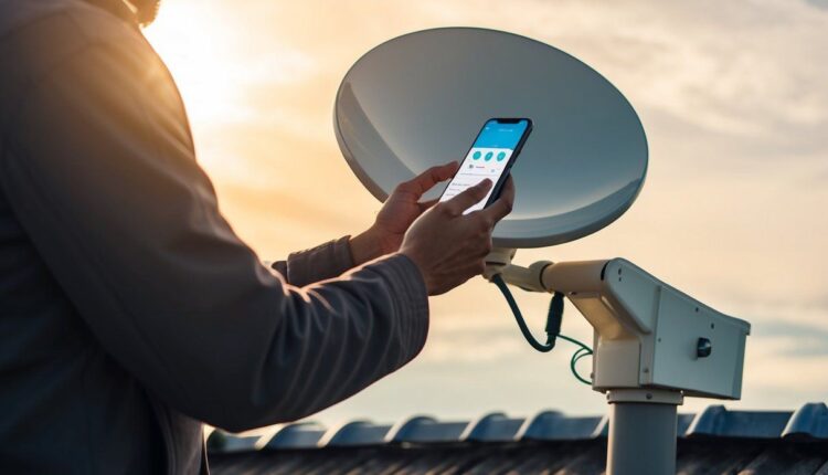 Como apontar antena Sky com celular?