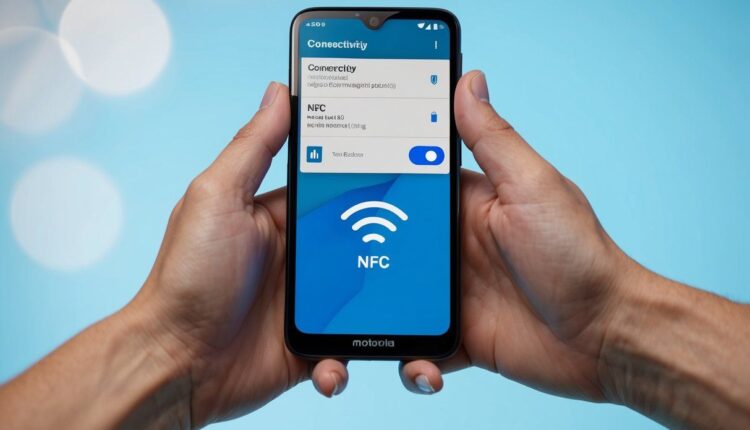 Onde fica o NFC do Moto G14?