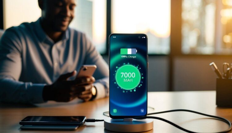 Qual celular tem bateria de 7.000 mAh?