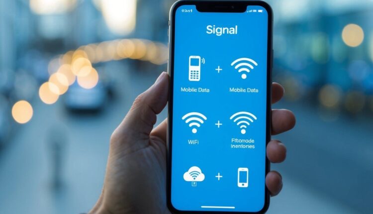 Símbolos de antena no celular