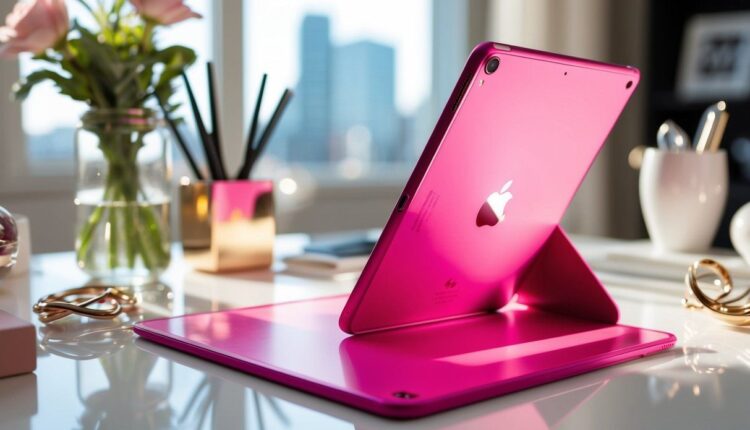 iPad rosa: Design elegante em uma cor vibrante!