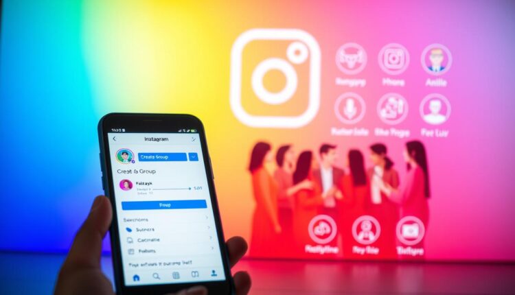 como criar grupo no instagram