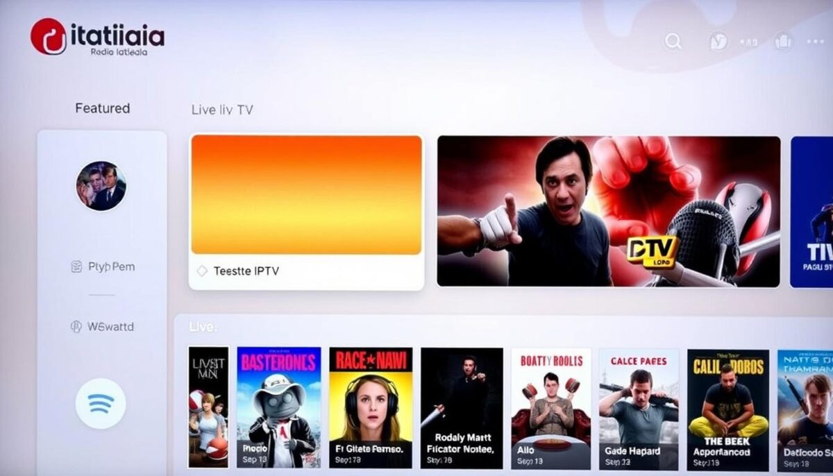 Interface do serviço Radio Itatiaia IPTV durante período de Teste IPTV